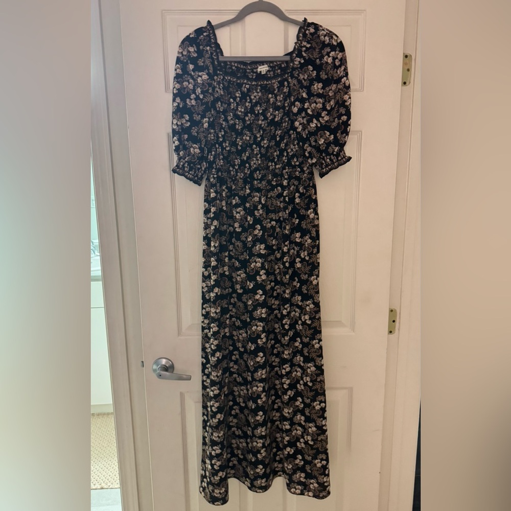 Max Studio Floral Black Dress